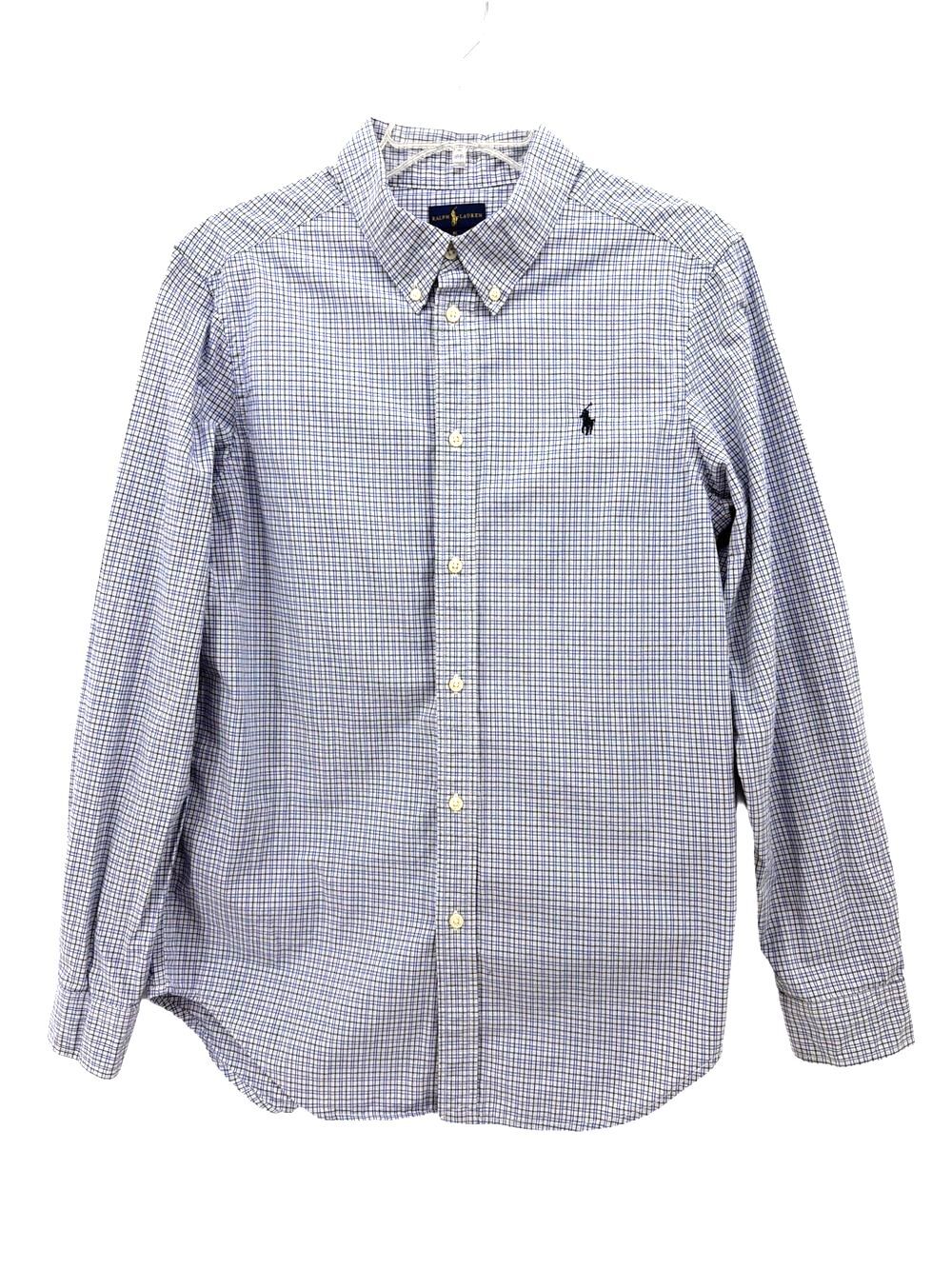 Polo by Ralph Lauren Navy and White Check Button-Down Shirt